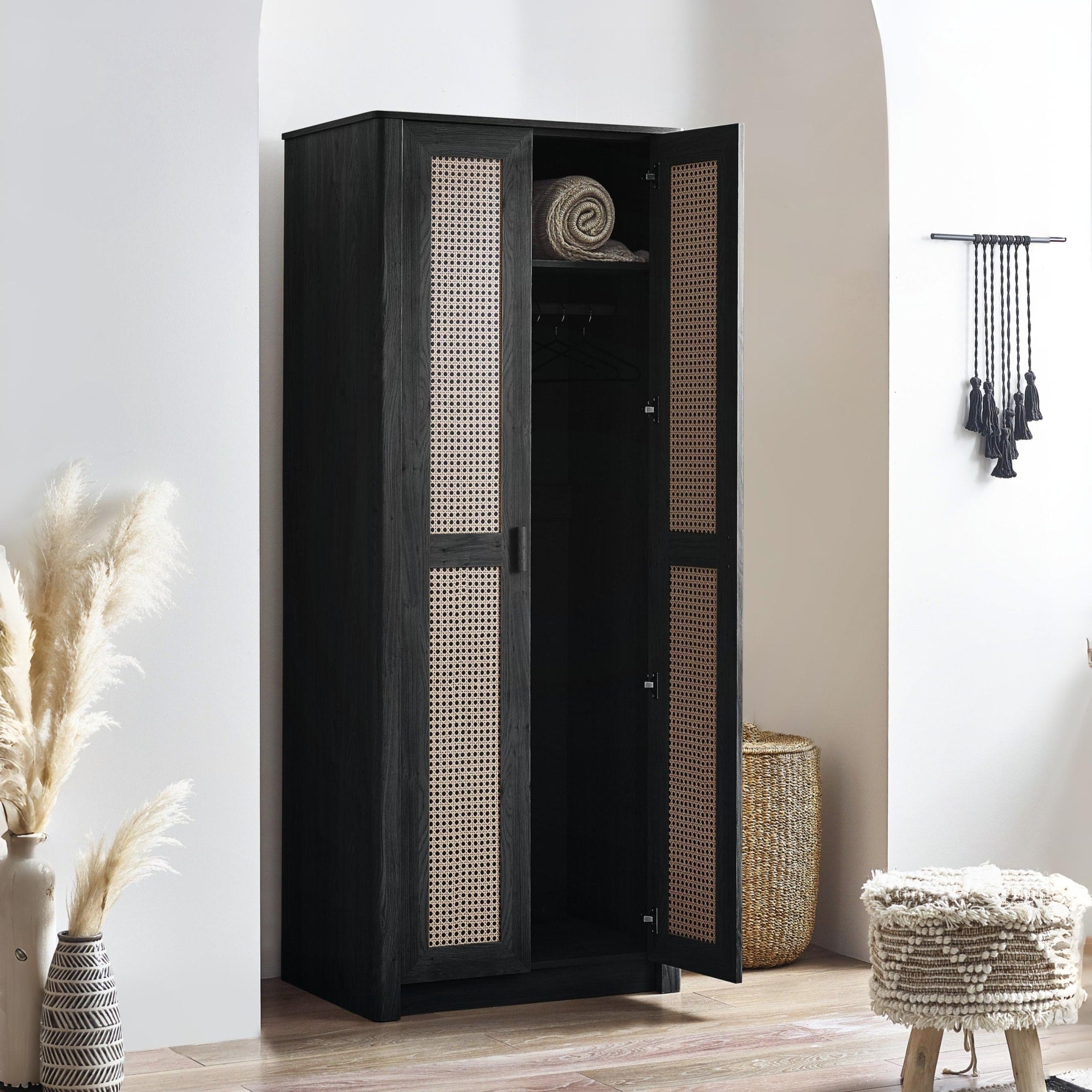 Sydney 2 Door Wardrobe - Black Ash