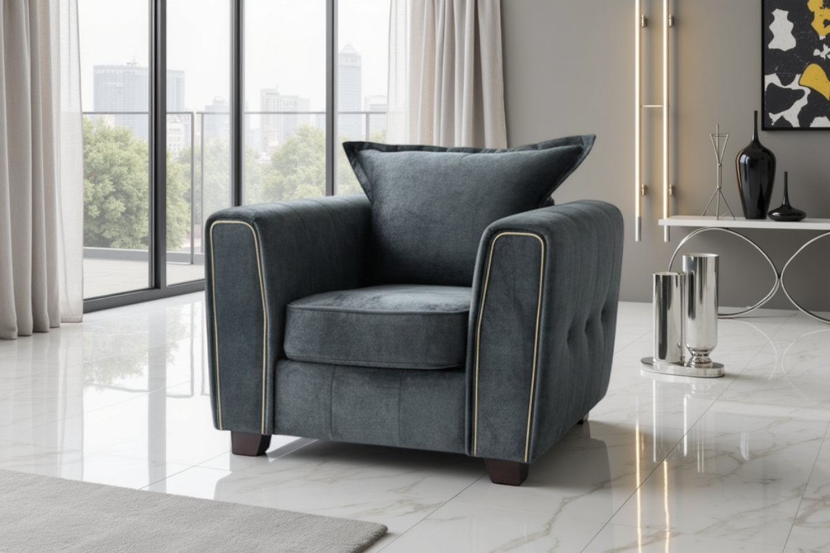 Serena Sofa Black Armchair