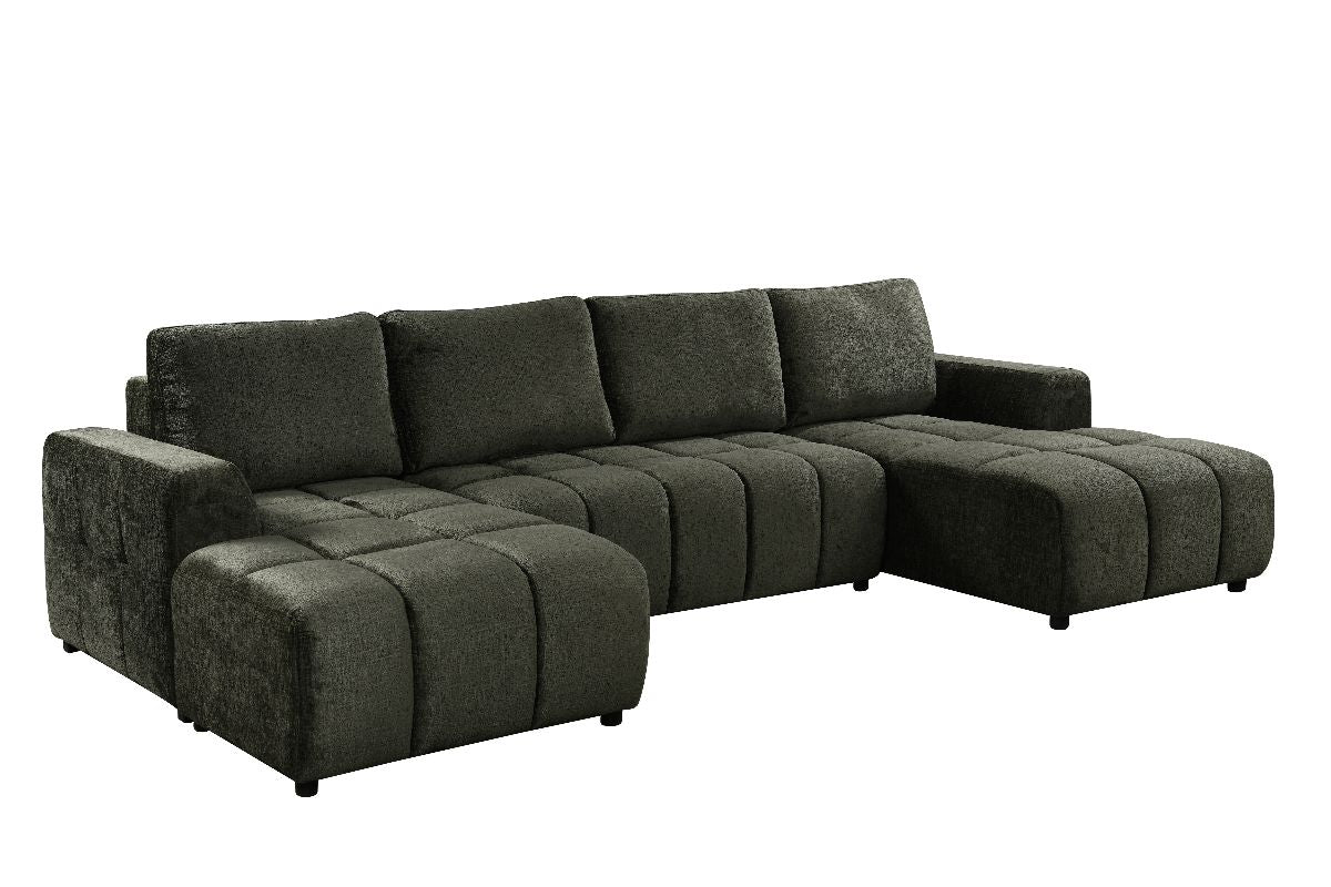 Shanghai Large Green U Shape Corner Sofabed