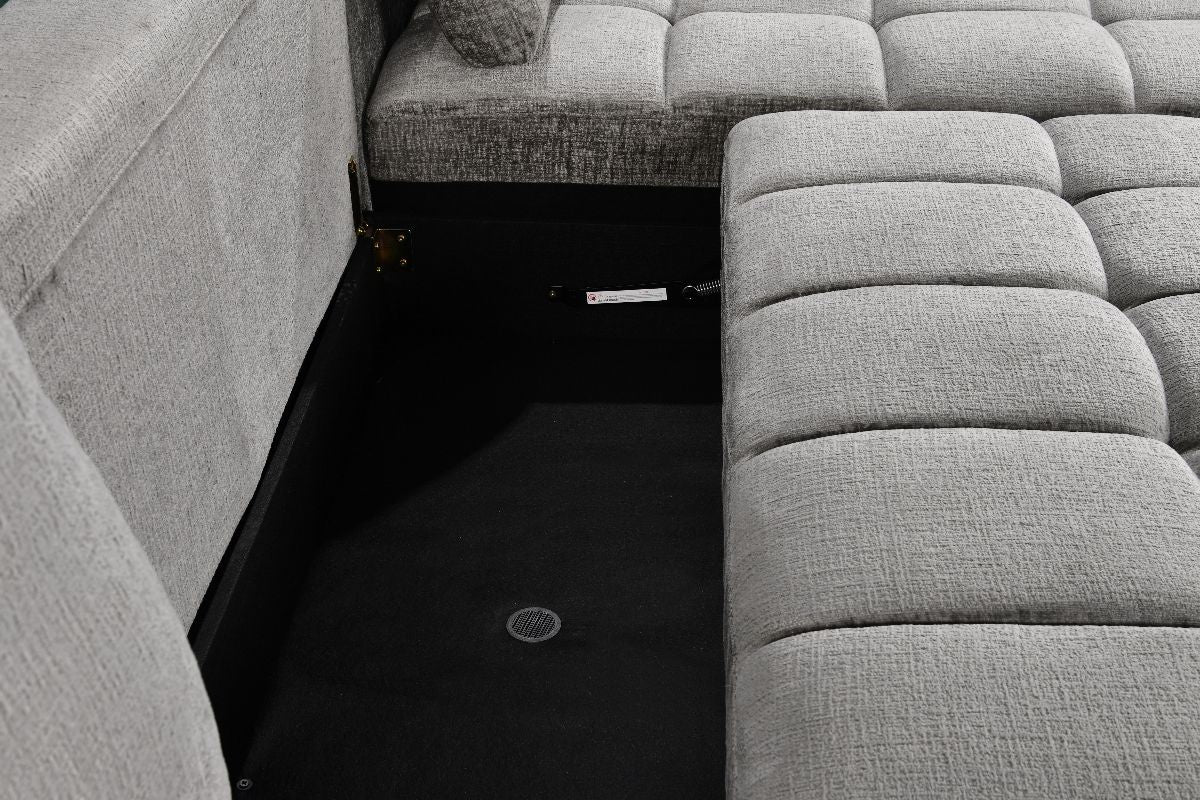 Shanghai Large Grey U Shape Corner Sofabed
