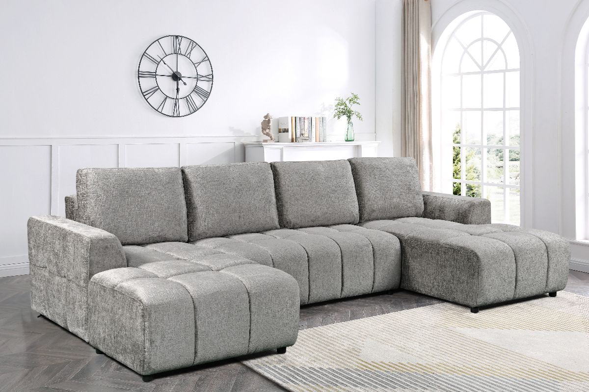 Shanghai Large Grey U Shape Corner Sofabed