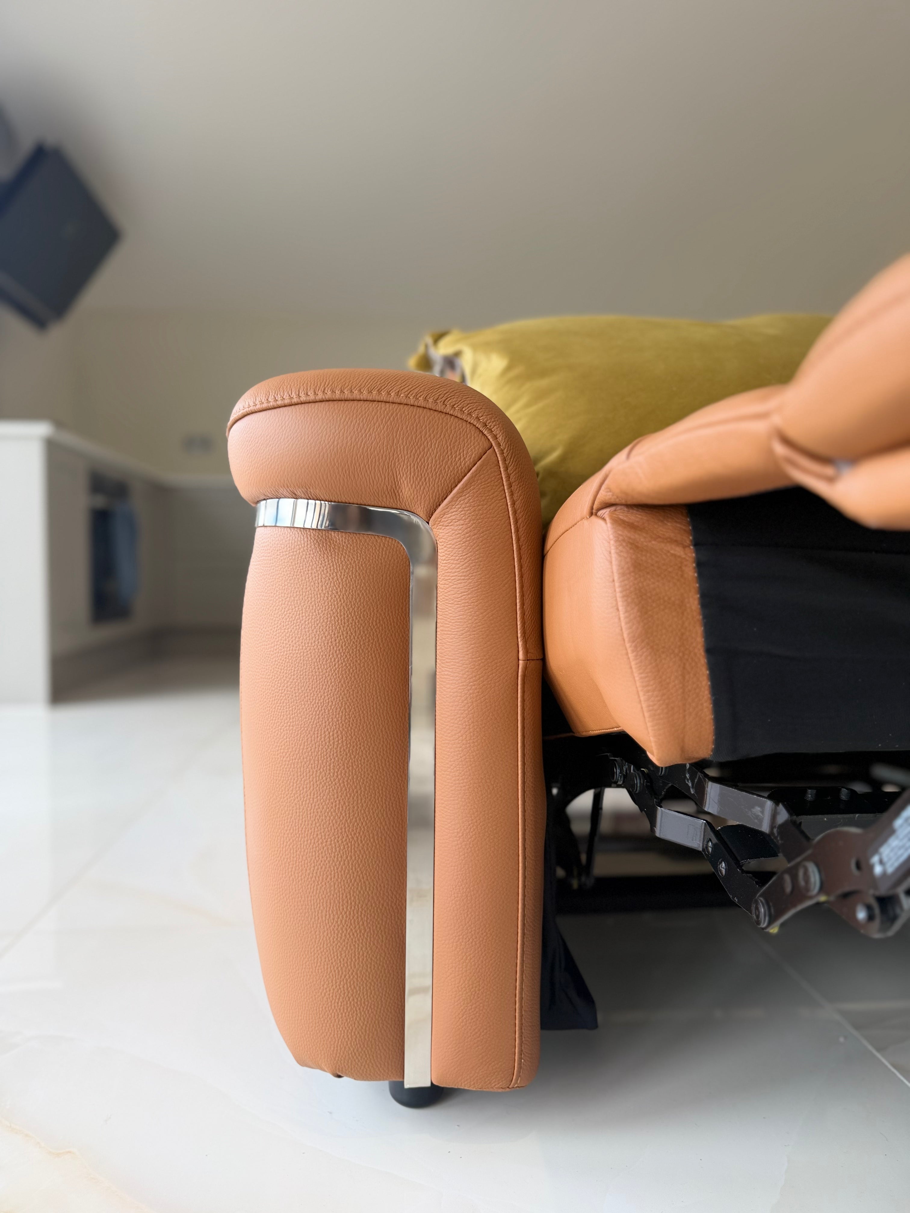Somerville Electric Recliner Sofa Tan 2 Seater