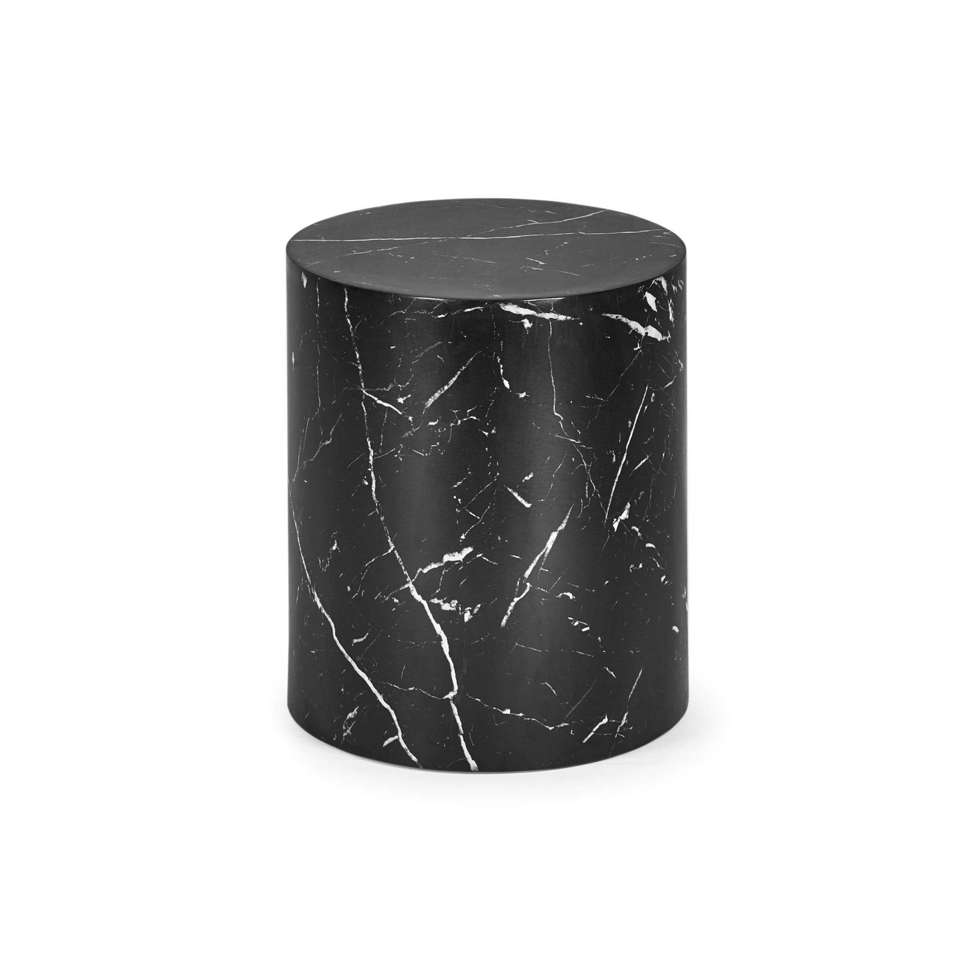 Toba Nest of 2 Black Marble Effect Tables