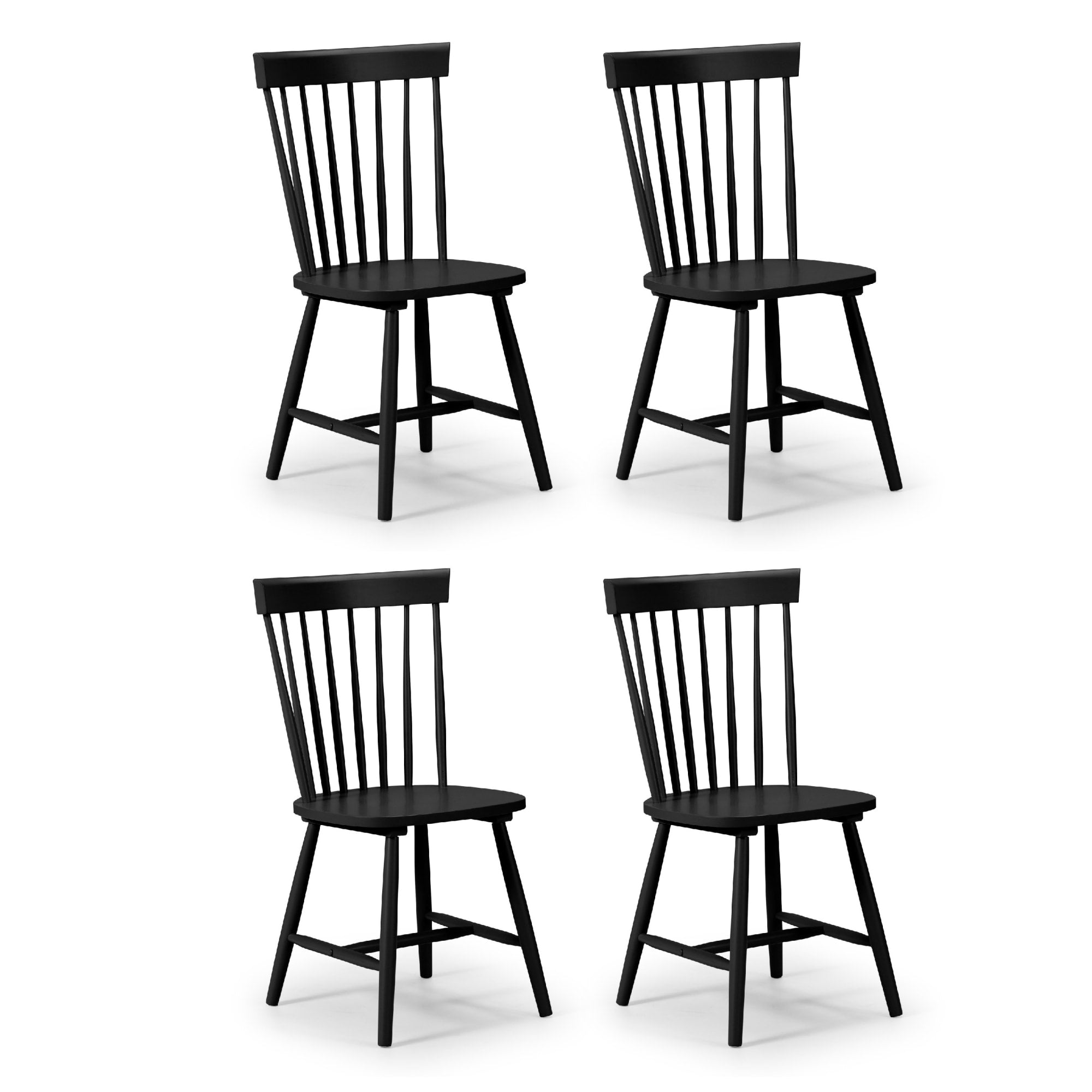 Set Of 4 Torino Black Chairs