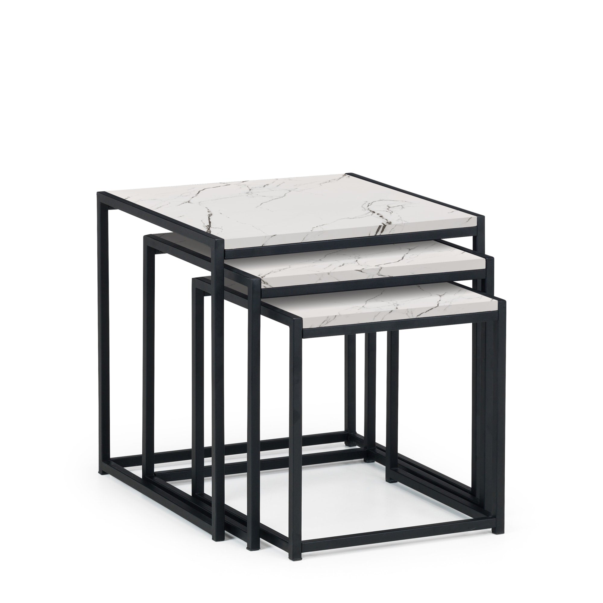 Tribeca Nest Of 3 Tables - White Marble
