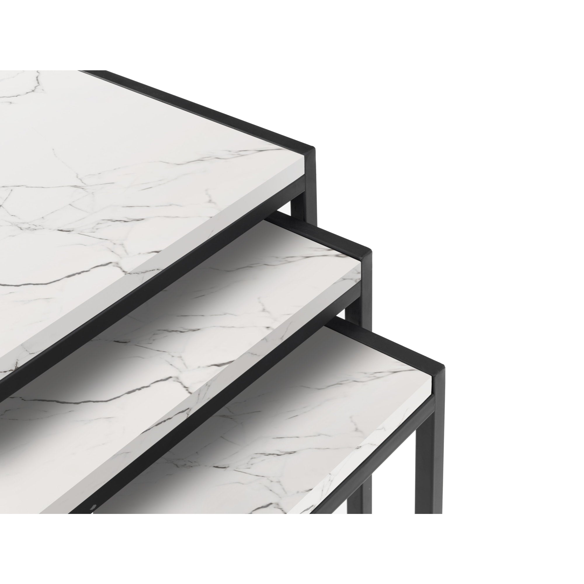 Tribeca Nest Of 3 Tables - White Marble