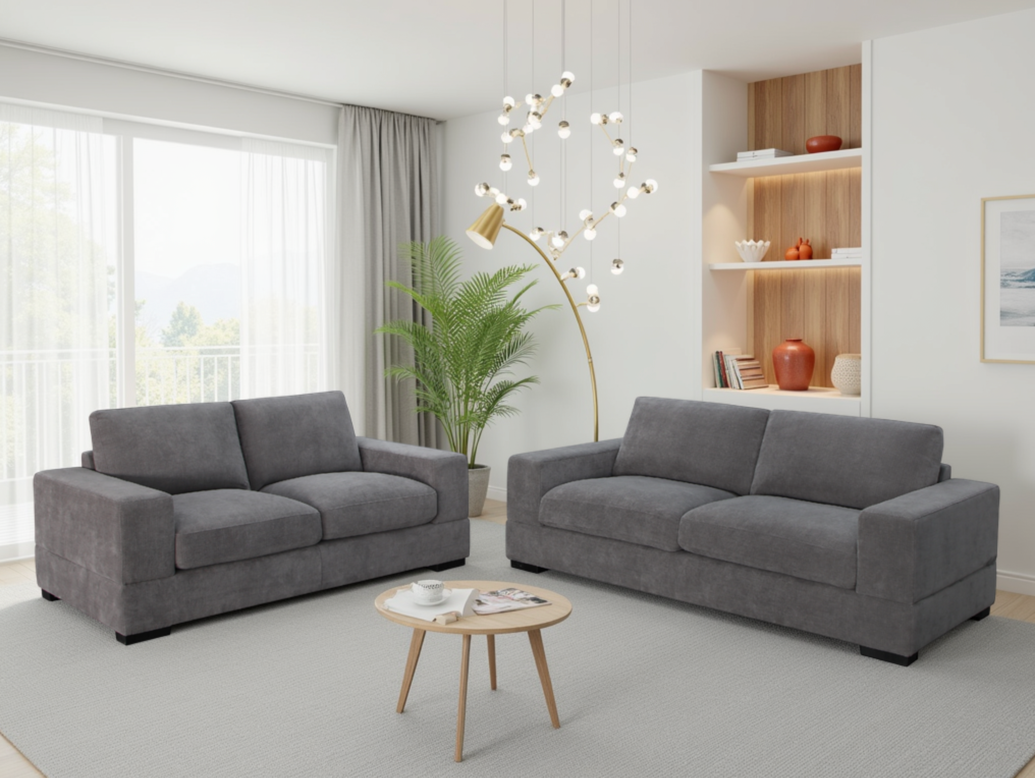 Westminster Sofa Grey 3+2 Set