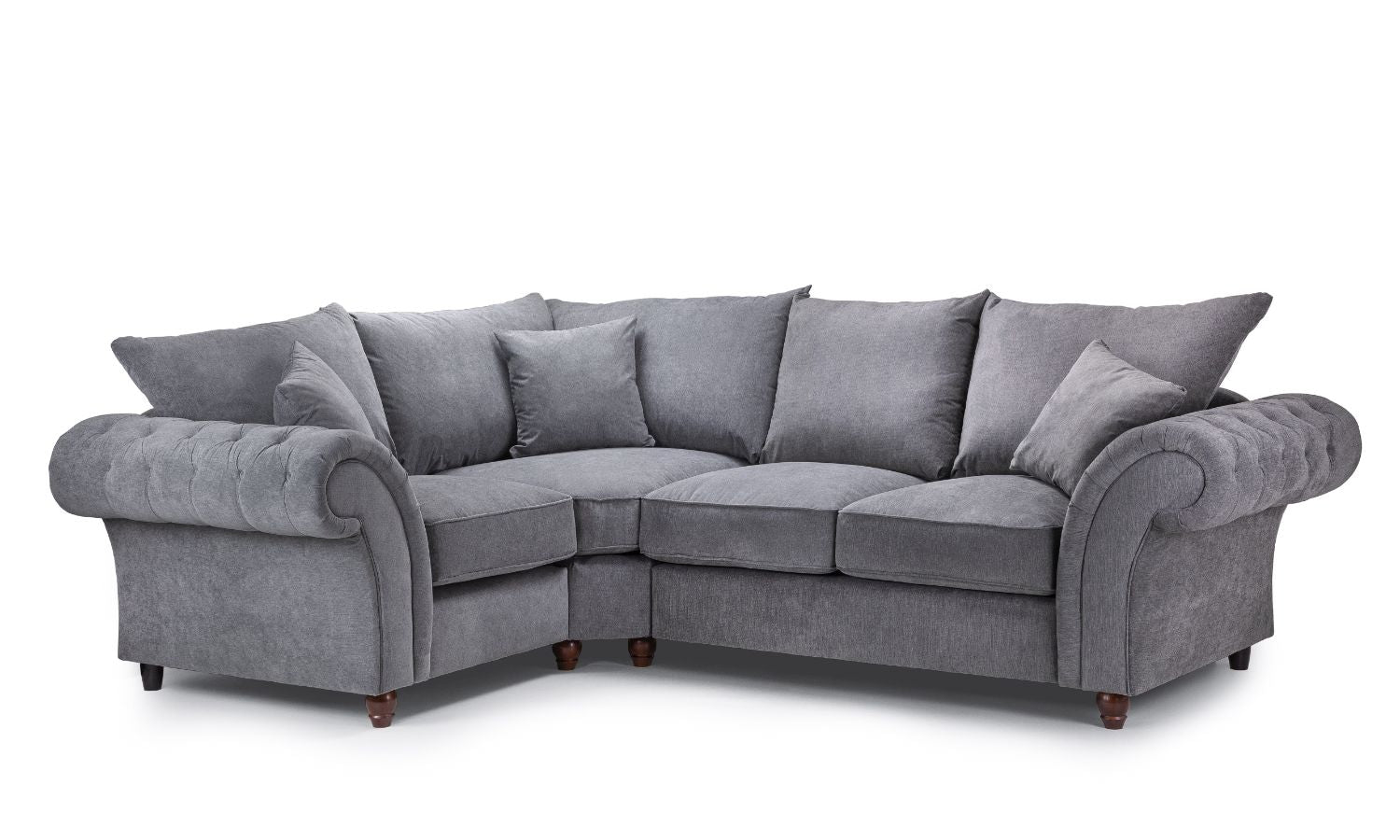 Windsor Fullback Sofa Grey Left Hand Facing Corner