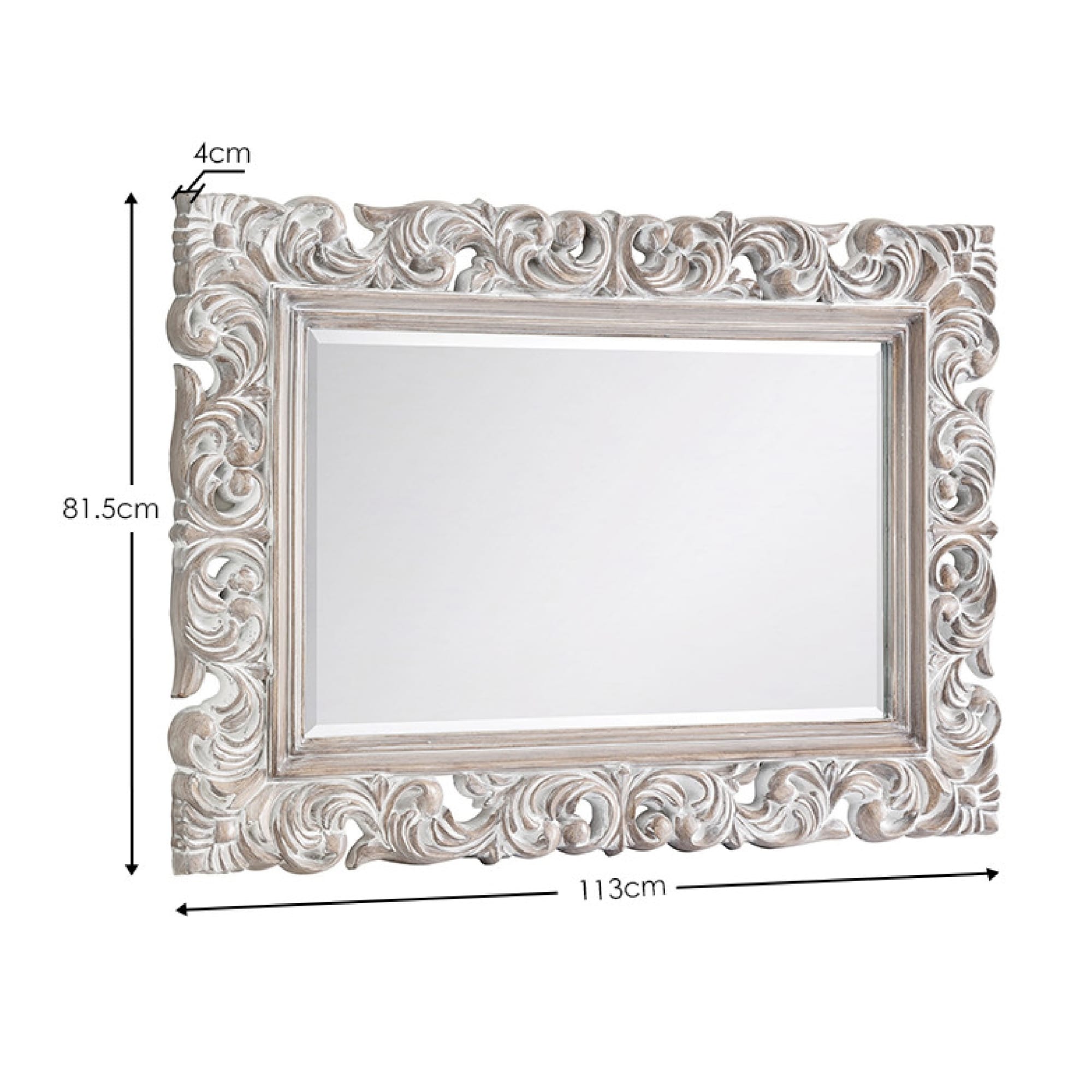 Baroque Distressed Wall Mirror - Cozyo