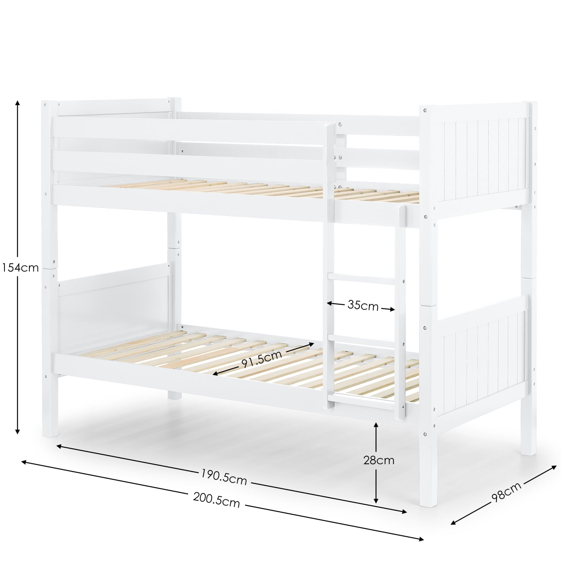 Bella Bunk Bed - Surf White - Cozyo