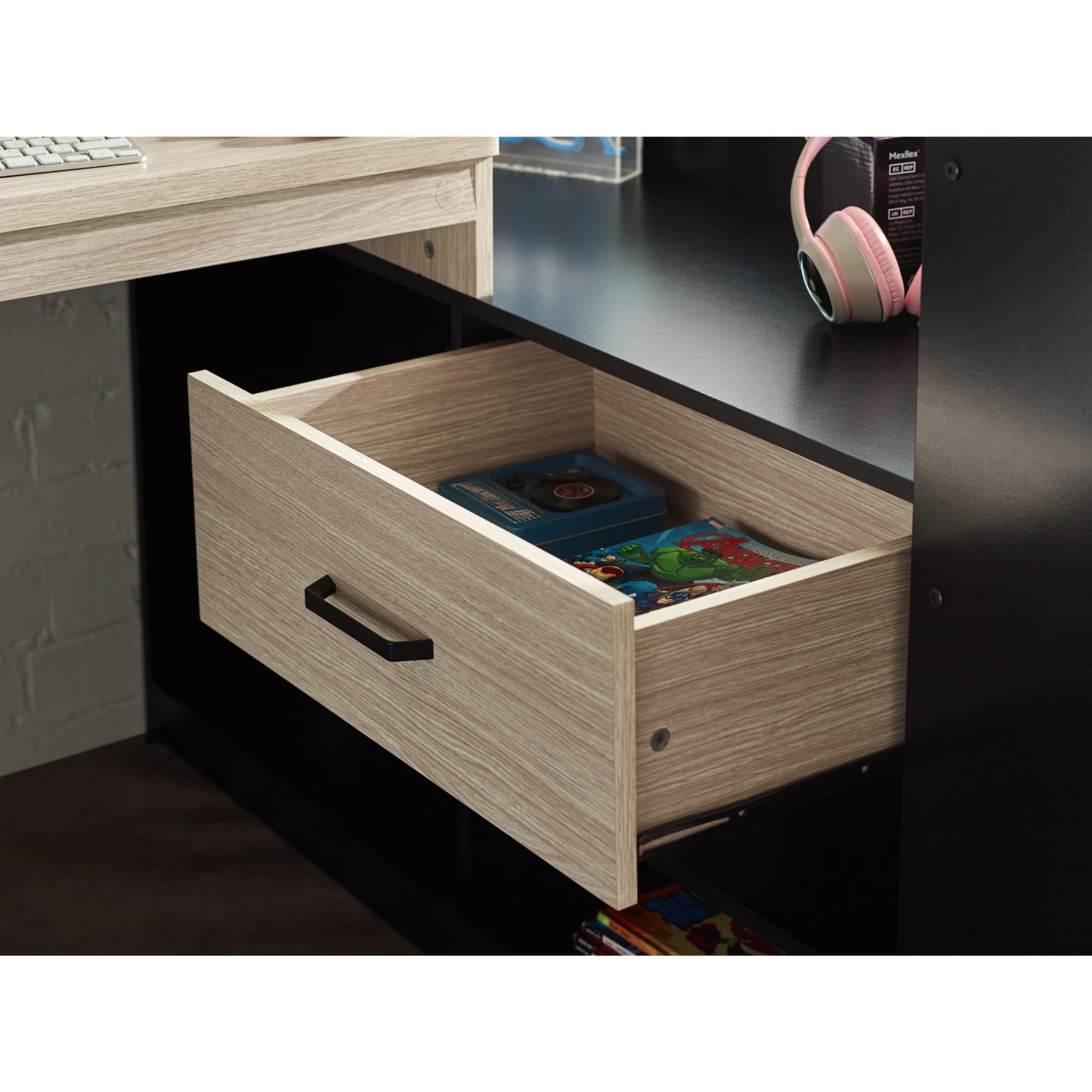Blaze Gaming Highsleeper - Black And Pale Wood - Cozyo