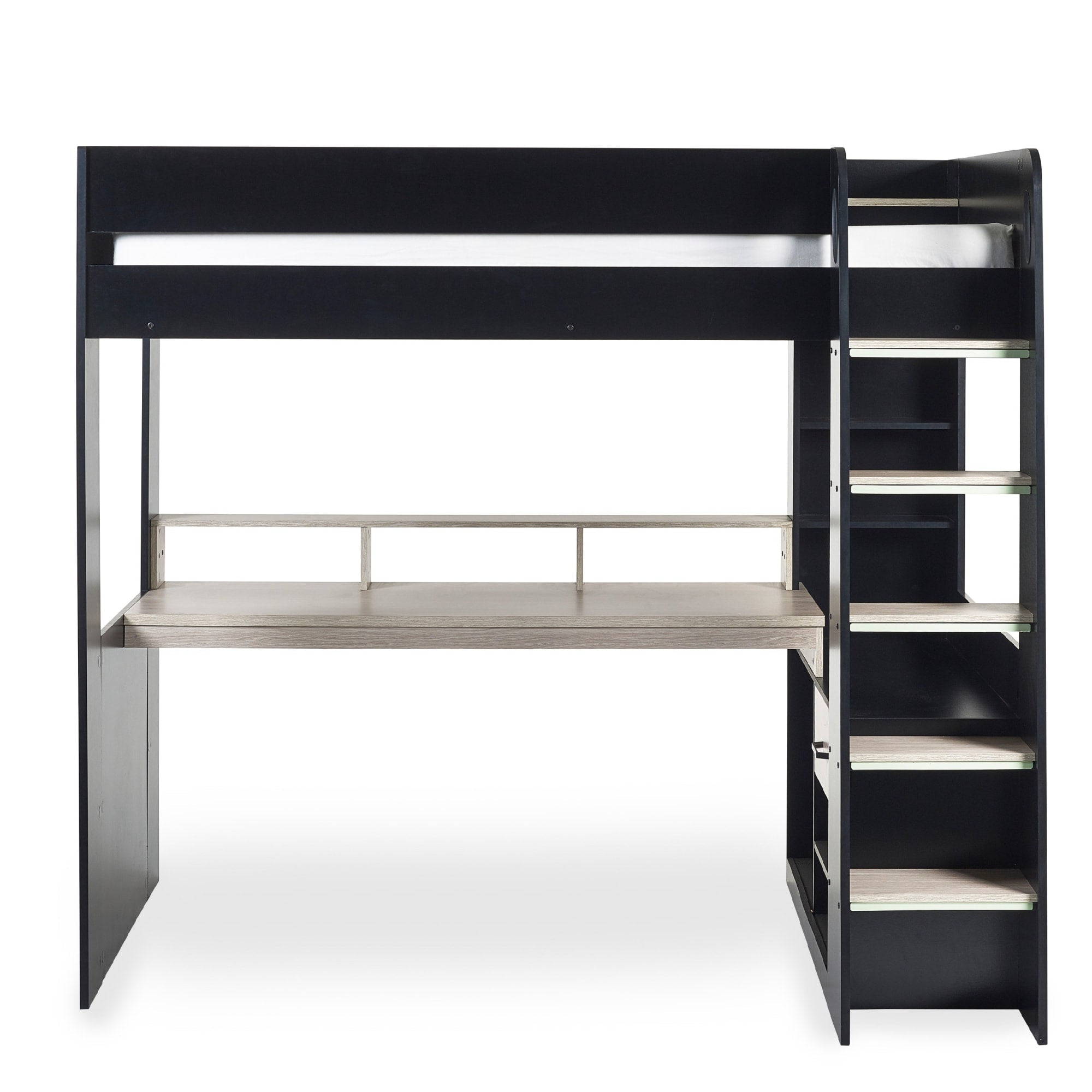 Blaze Gaming Highsleeper - Black And Pale Wood - Cozyo