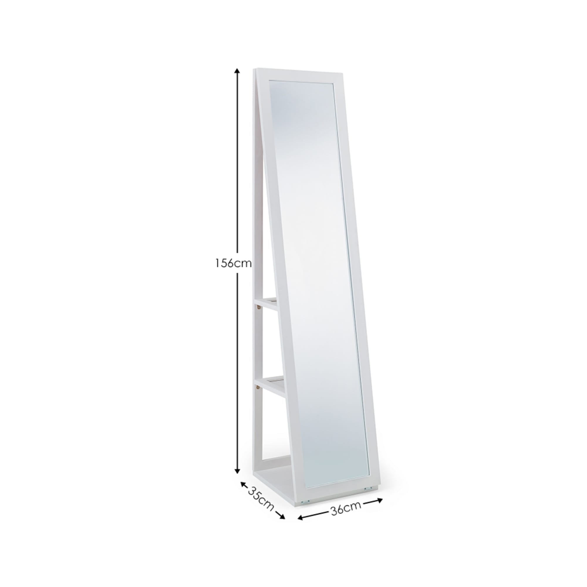 Fresco White Storage Mirror - Cozyo