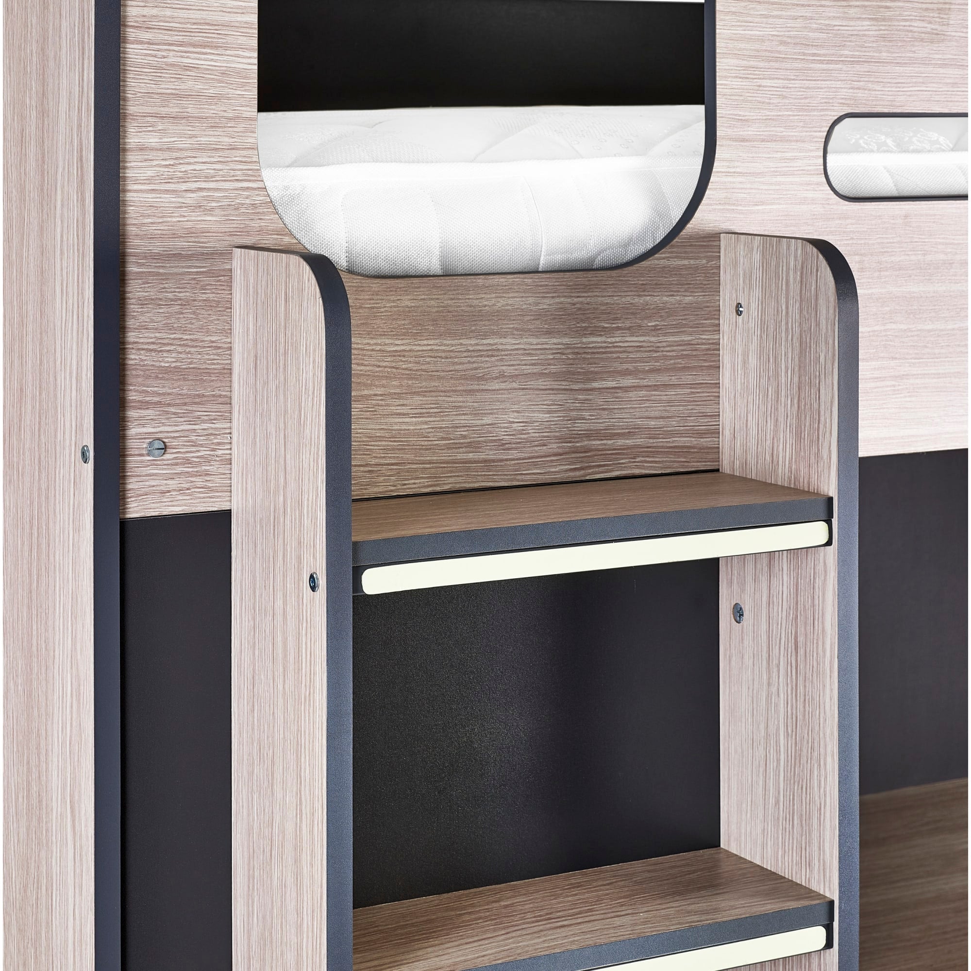 Hercules High Sleeper - Woodgrain & Anthracite - Cozyo
