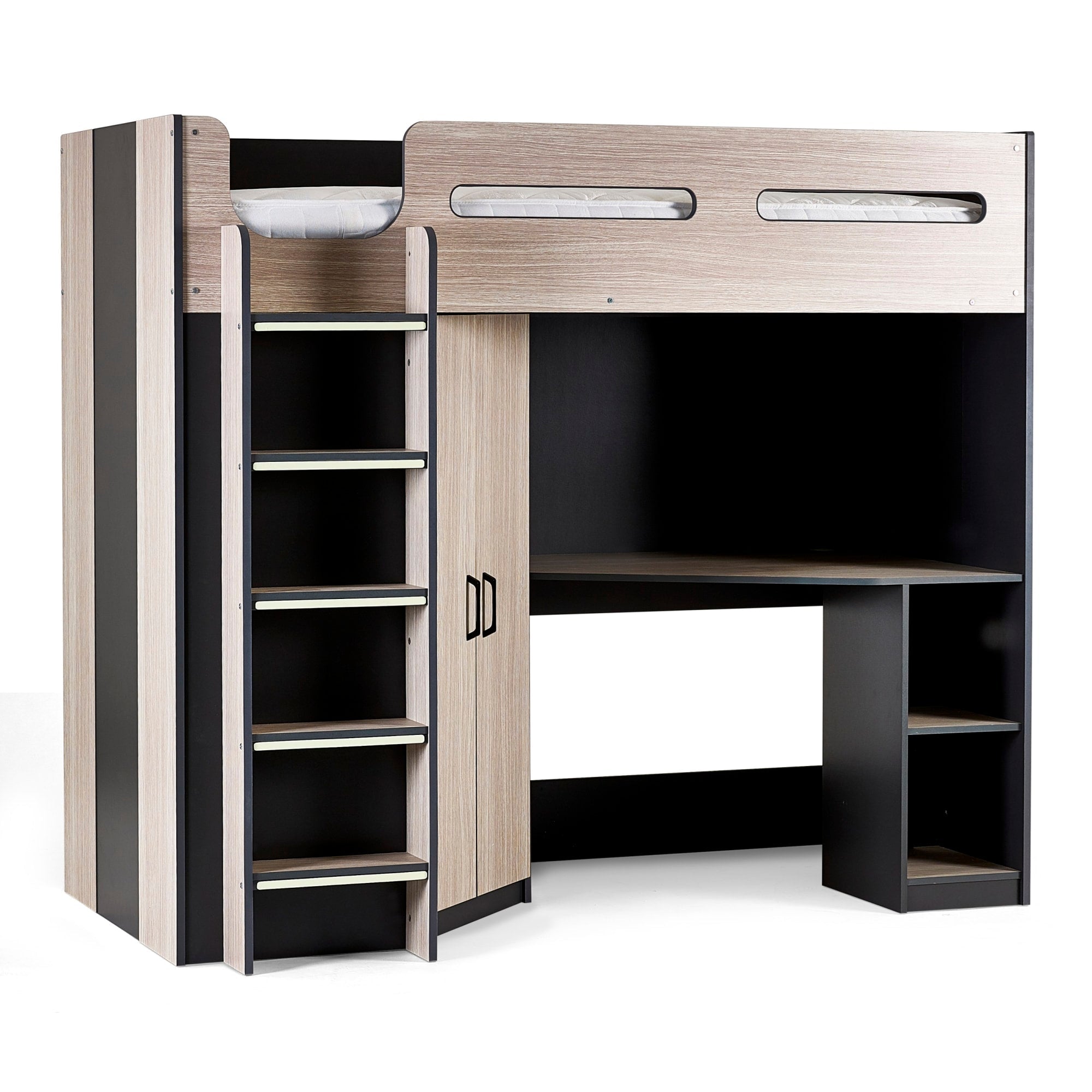Hercules High Sleeper - Woodgrain & Anthracite - Cozyo