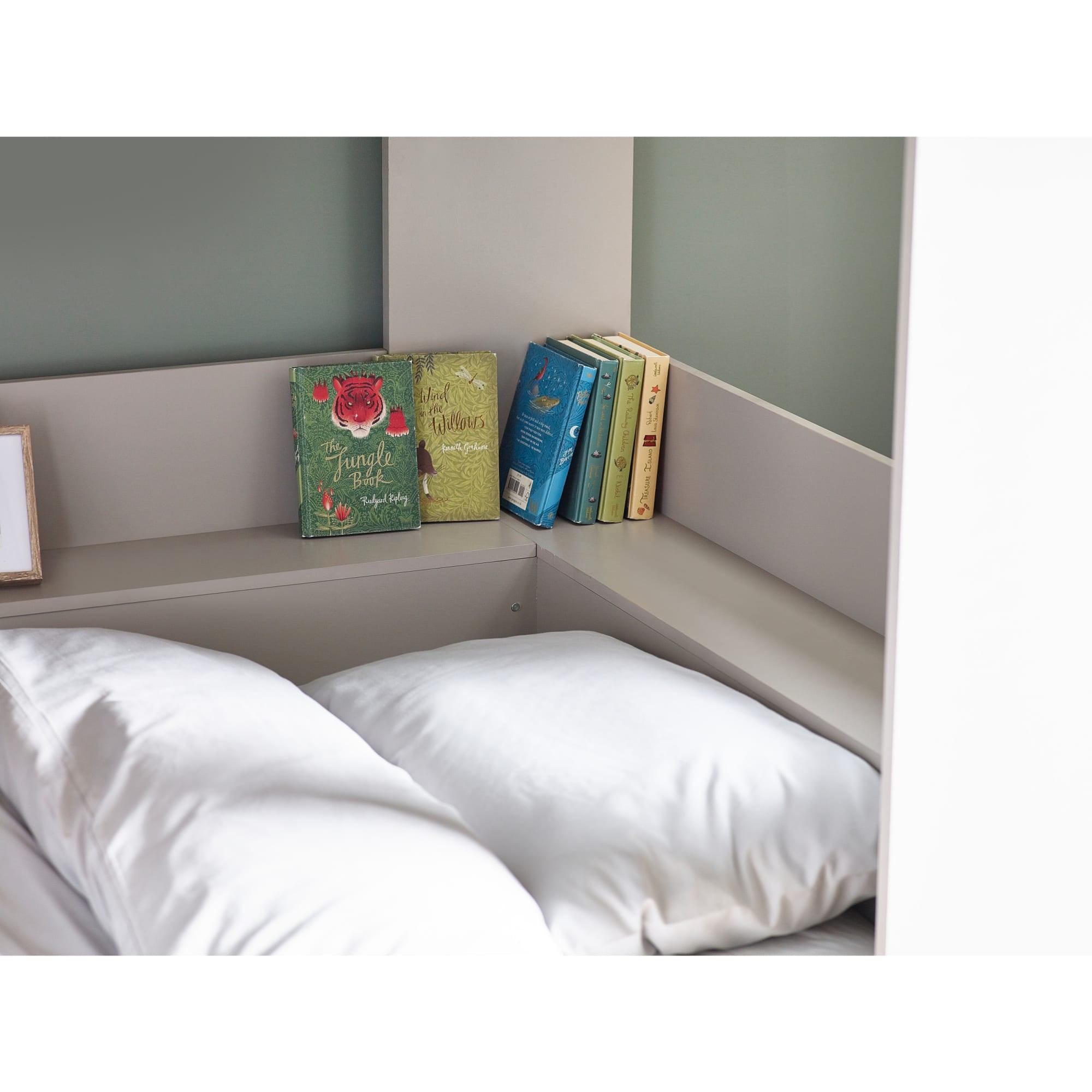 Parsec Bunk Bed Taupe & White - Cozyo
