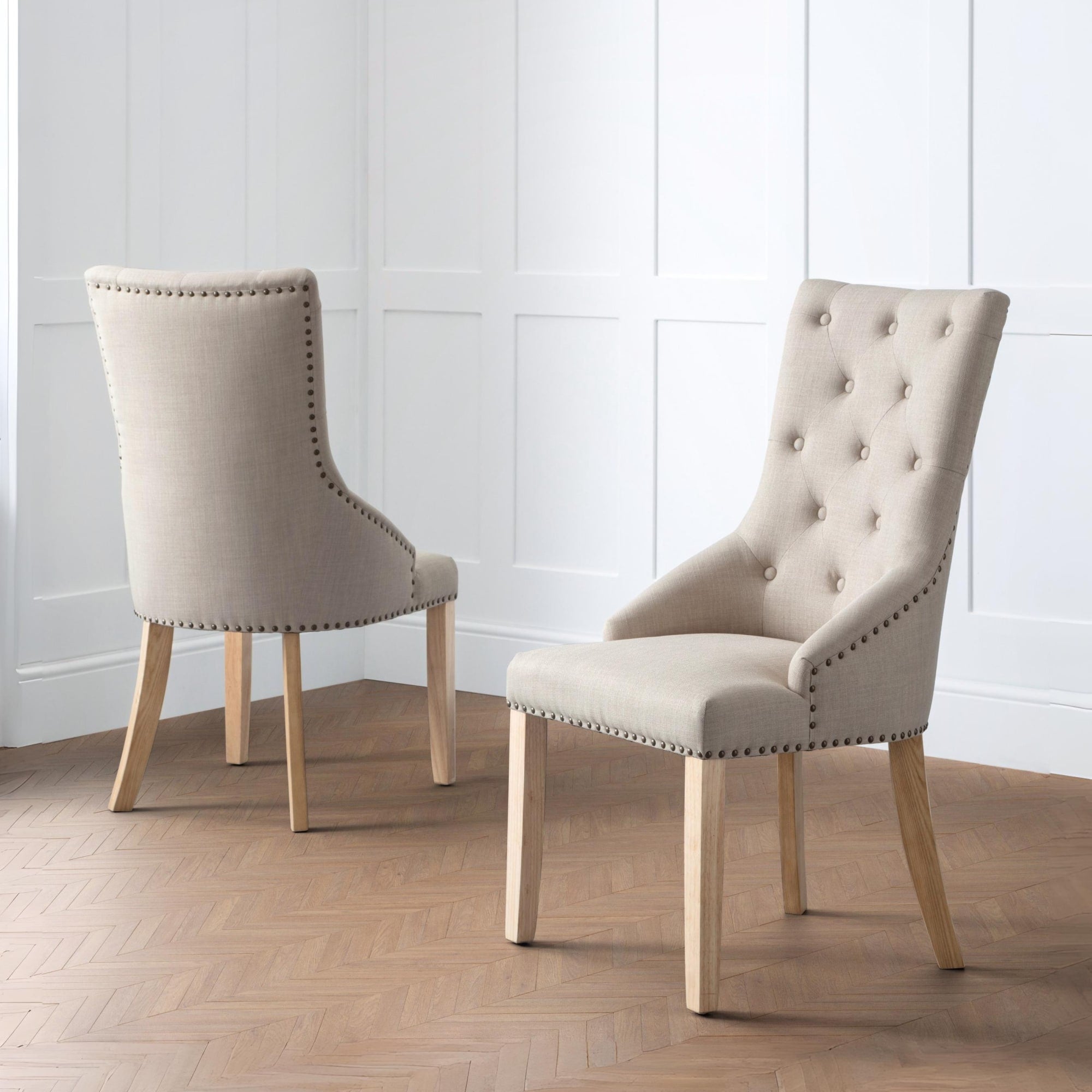Set Of 2 Loire Button Back Chairs - Cozyo