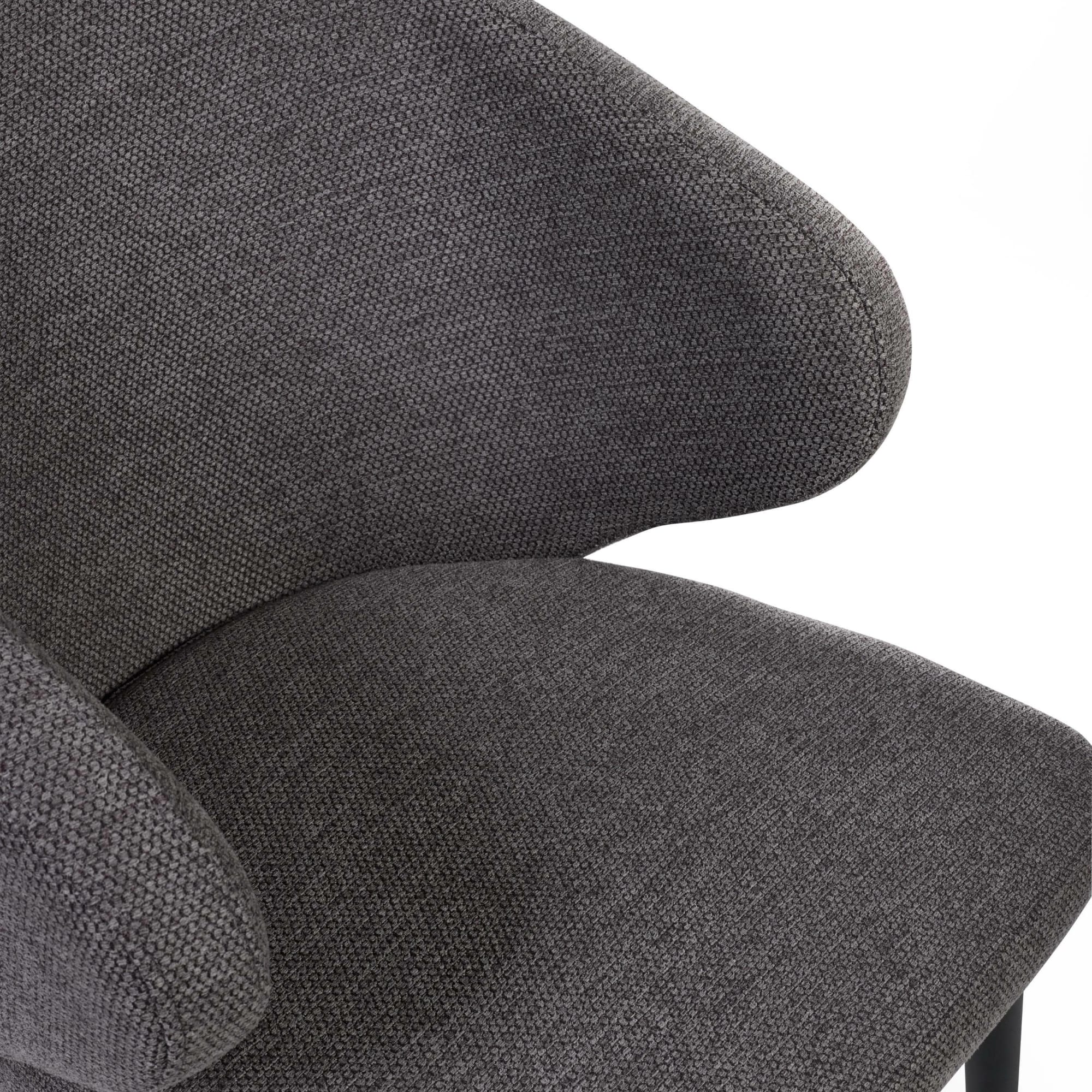 Set of 2 Marcus Mid Grey Fabric Dining Chairs - Cozyo