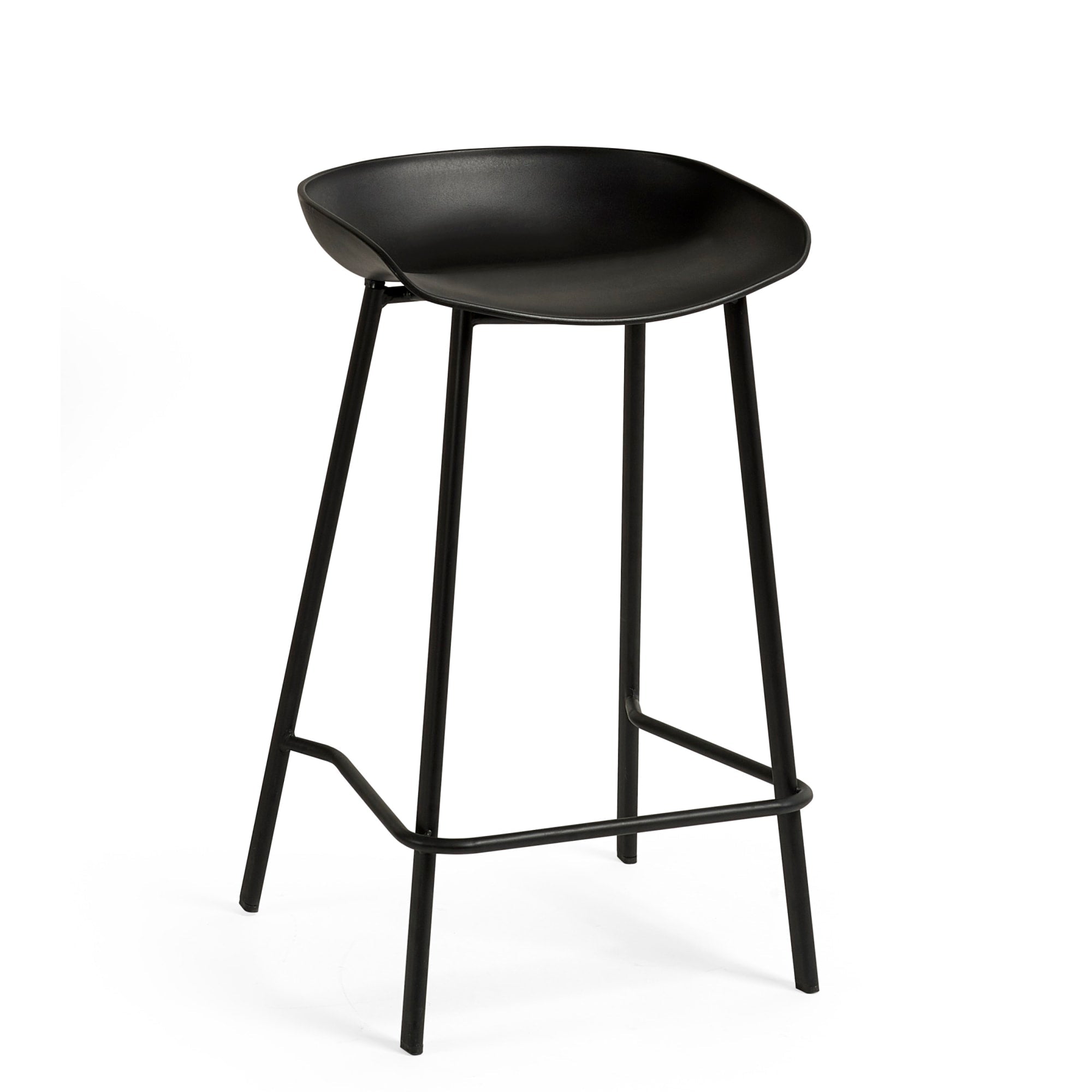 Set Of 2 Renzo Bar Stool Black - Cozyo