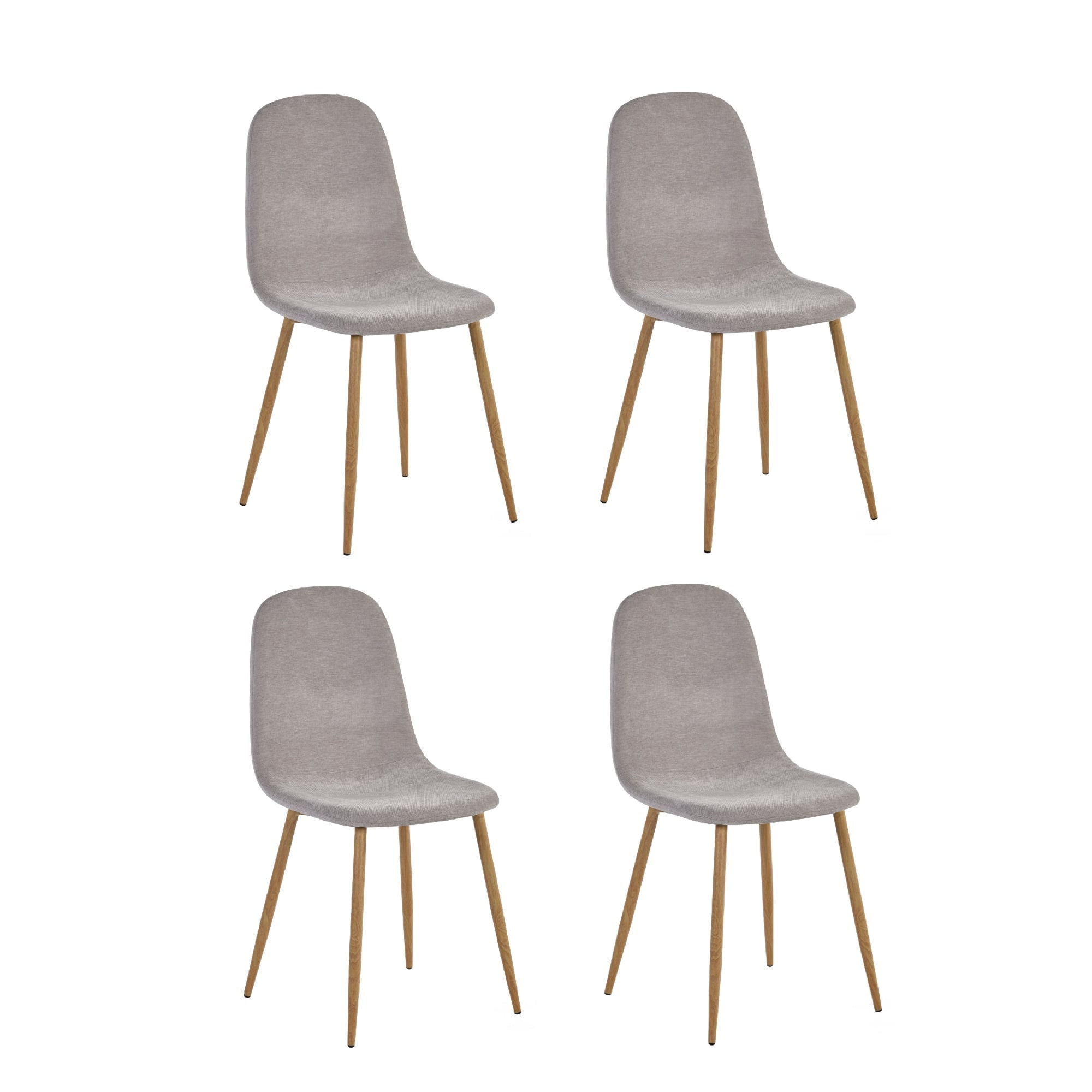 Set of 4 Lottie Beige Chenille Upholstered Dining Chairs - Cozyo