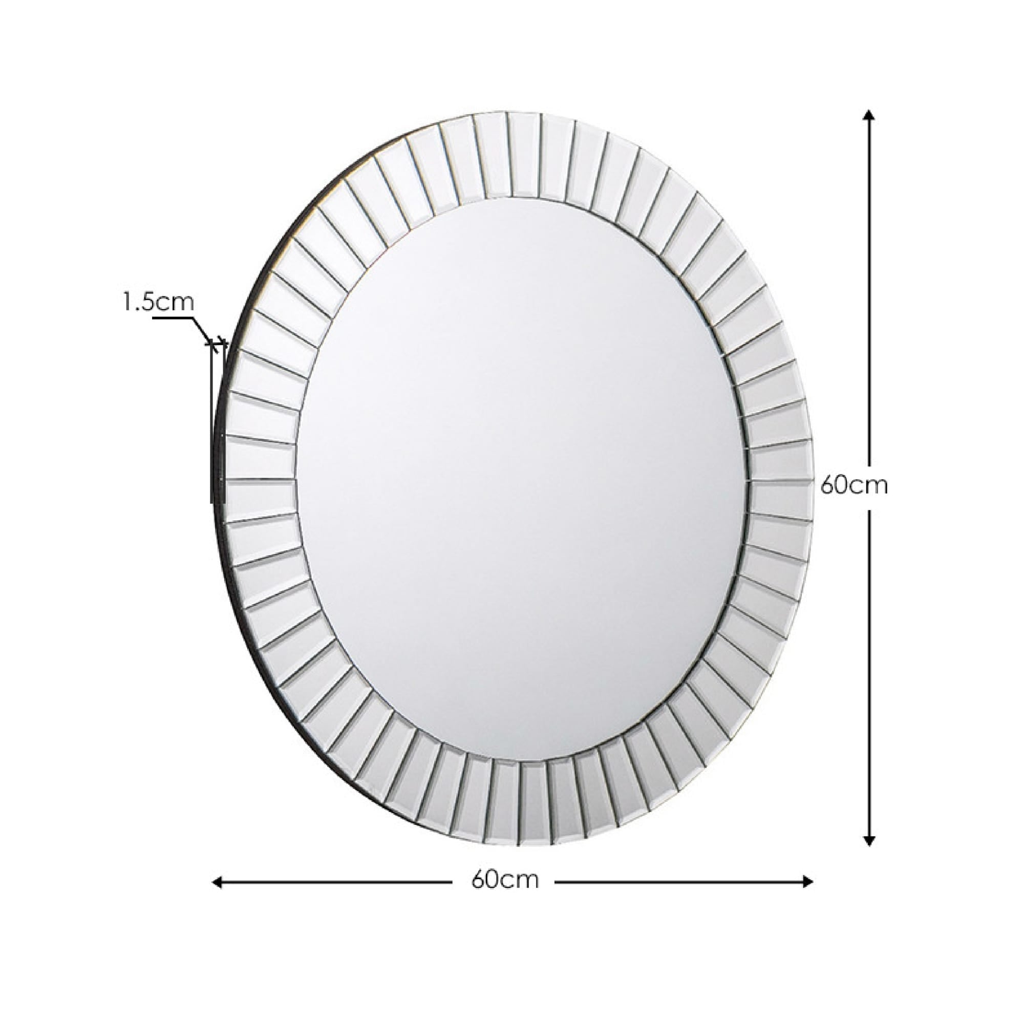 Sonata Small Round Wall Mirror - Cozyo