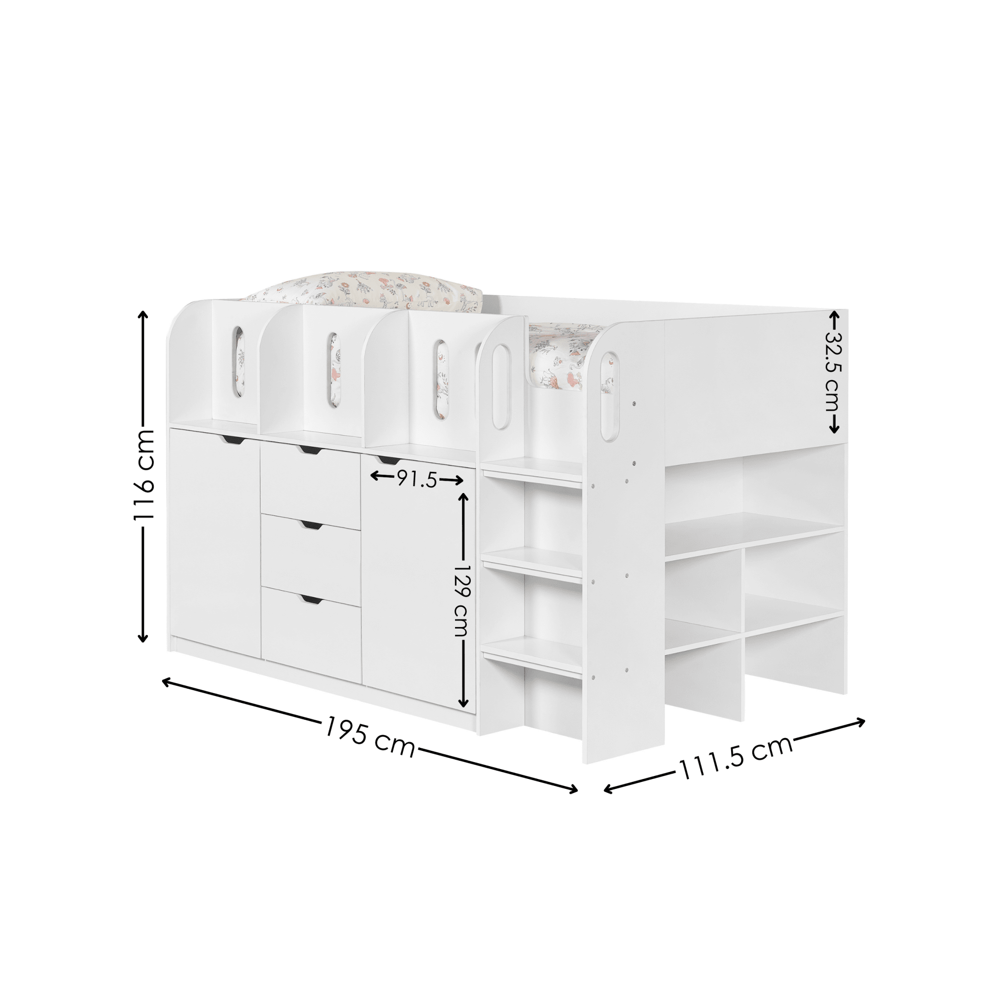 Vision Mid Sleeper Bed - Cozyo