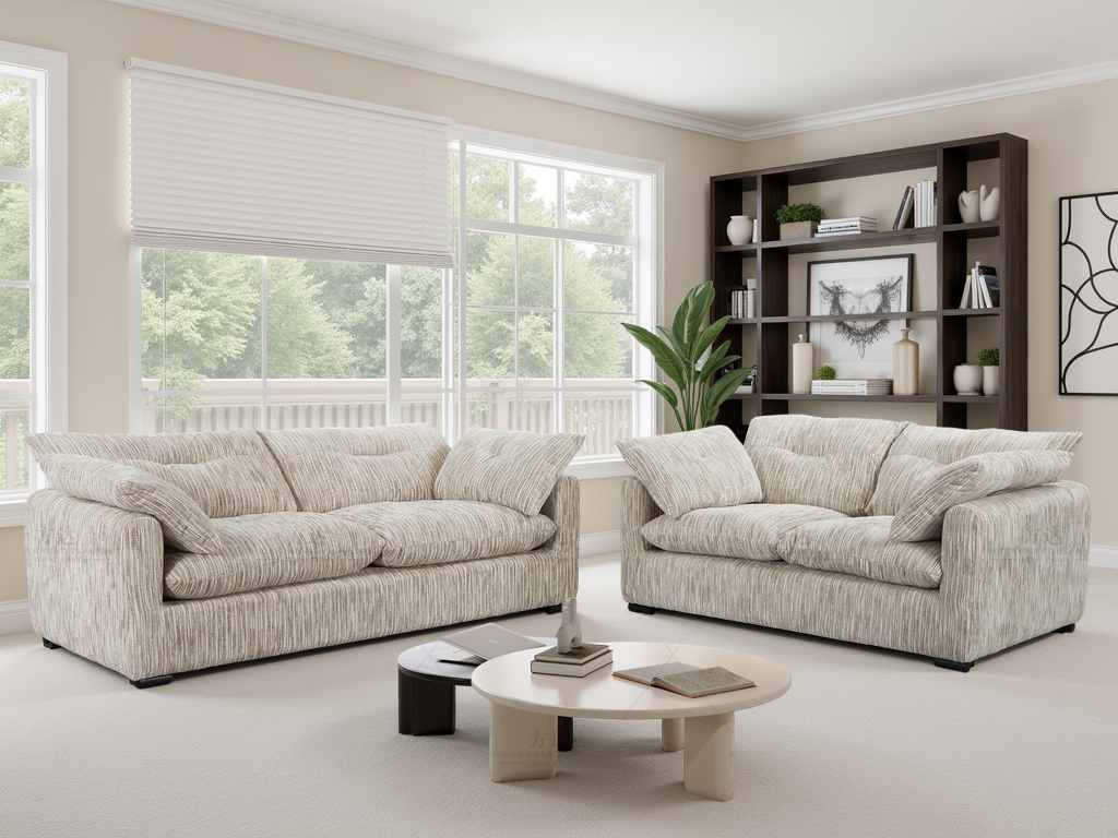 Quetta Sofa Grey/Silver 3+2 Set