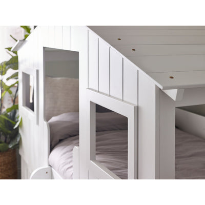 Acorn Treehouse Midsleeper & Storage Unit - White