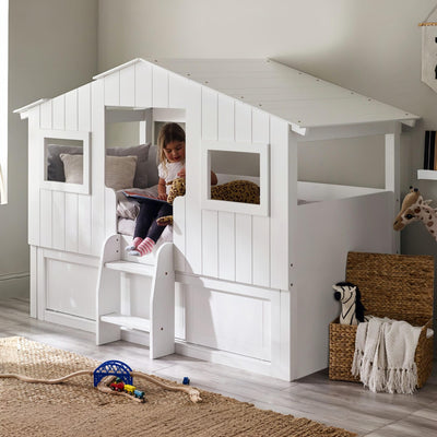 Acorn Treehouse Midsleeper & Storage Unit - White