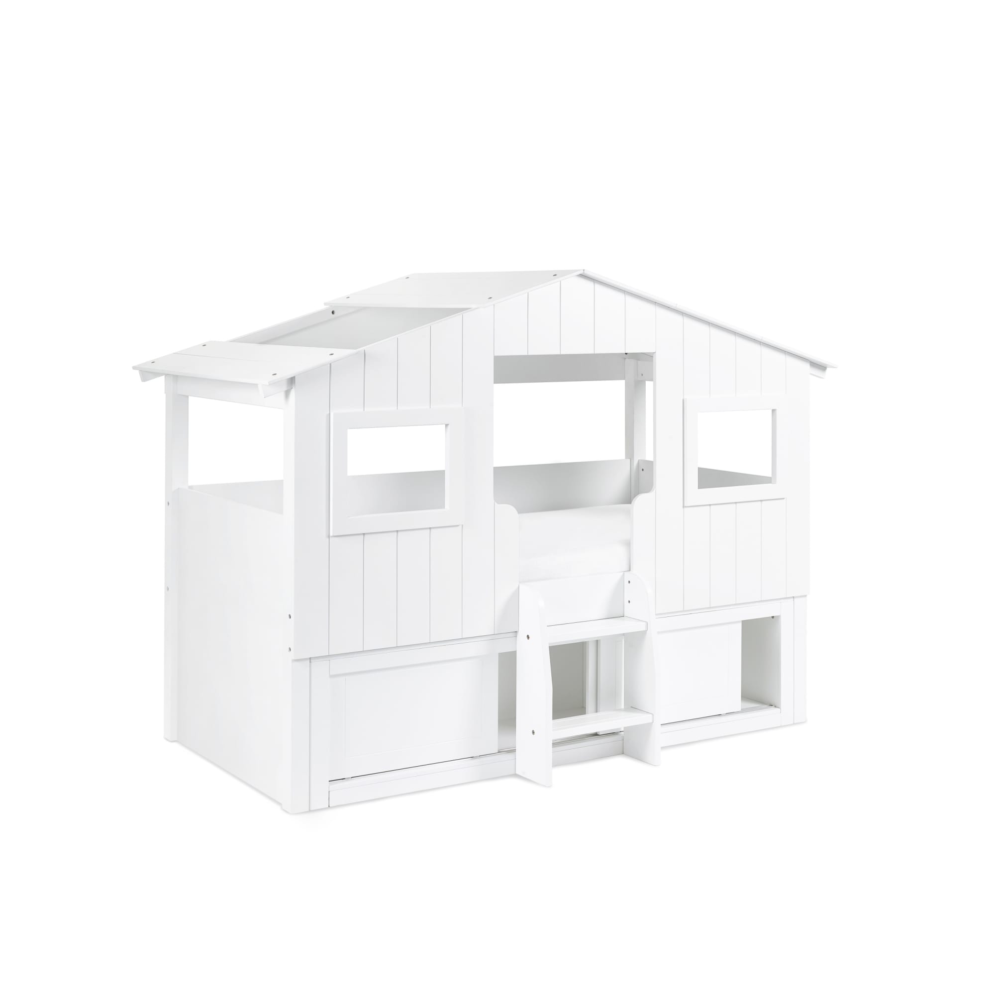 Acorn Treehouse Midsleeper & Storage Unit - White