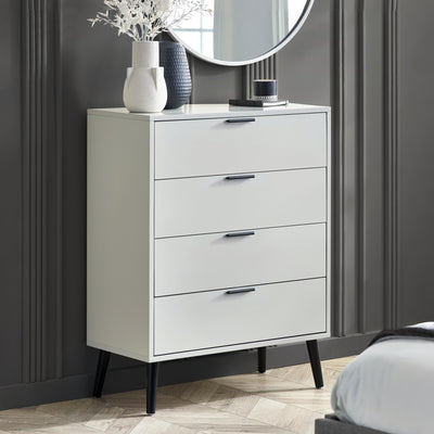 Alba 4 Drawer Wide Chest - Silk Grey