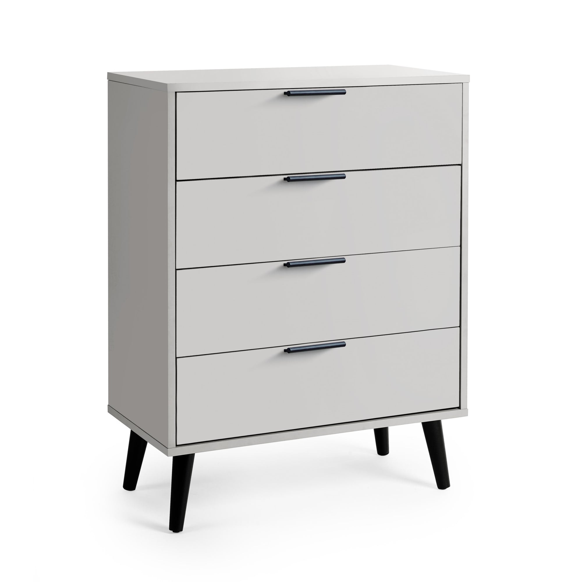 Alba 4 Drawer Wide Chest - Silk Grey