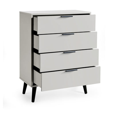 Alba 4 Drawer Wide Chest - Silk Grey