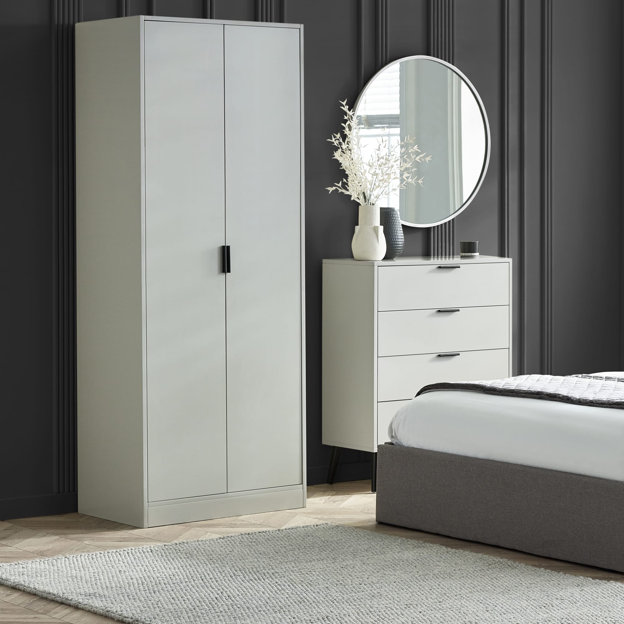 Alba 2 Door Wardrobe - Silk Grey
