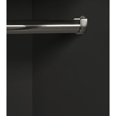 Alba 2 Door Wardrobe - Walnut/Black