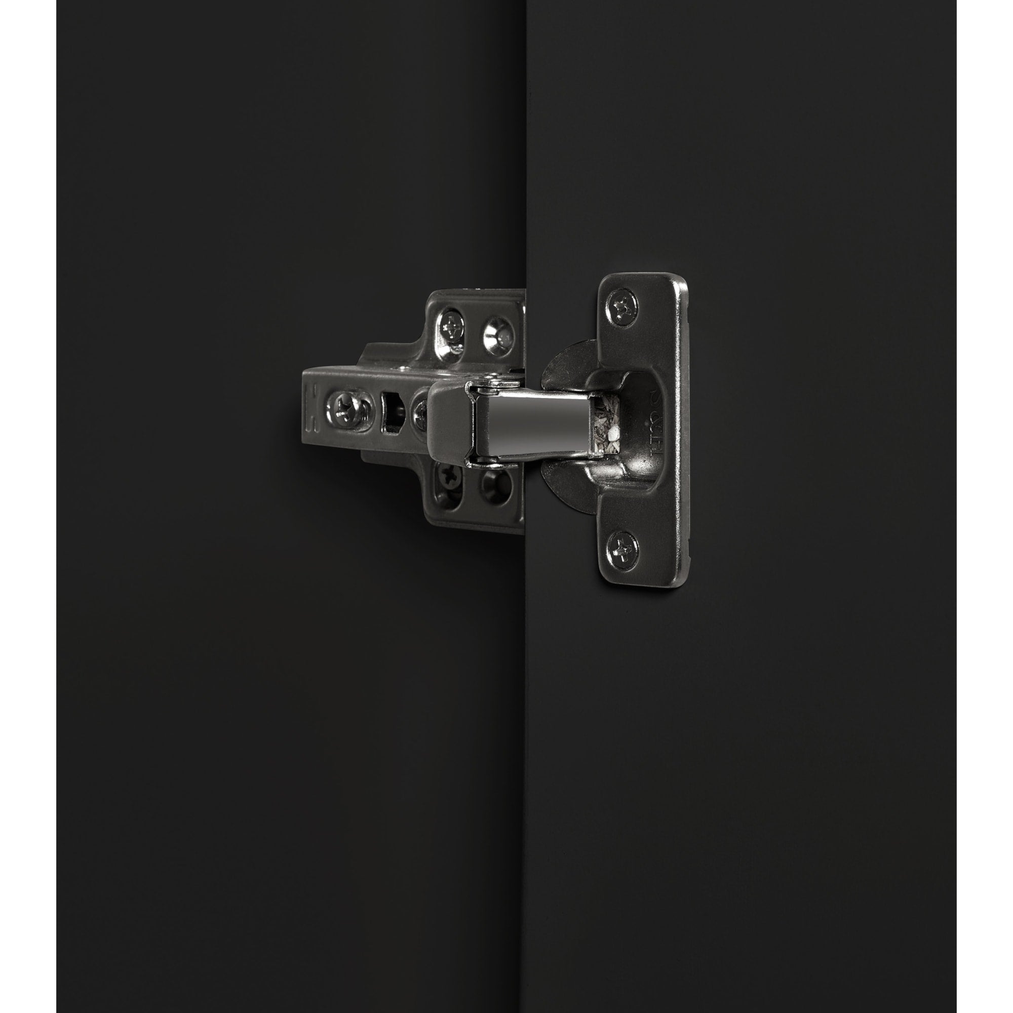 Alba 2 Door Wardrobe - Walnut/Black
