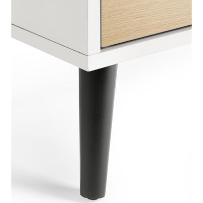 Alba 4 Drawer Wide Chest - White/Oak