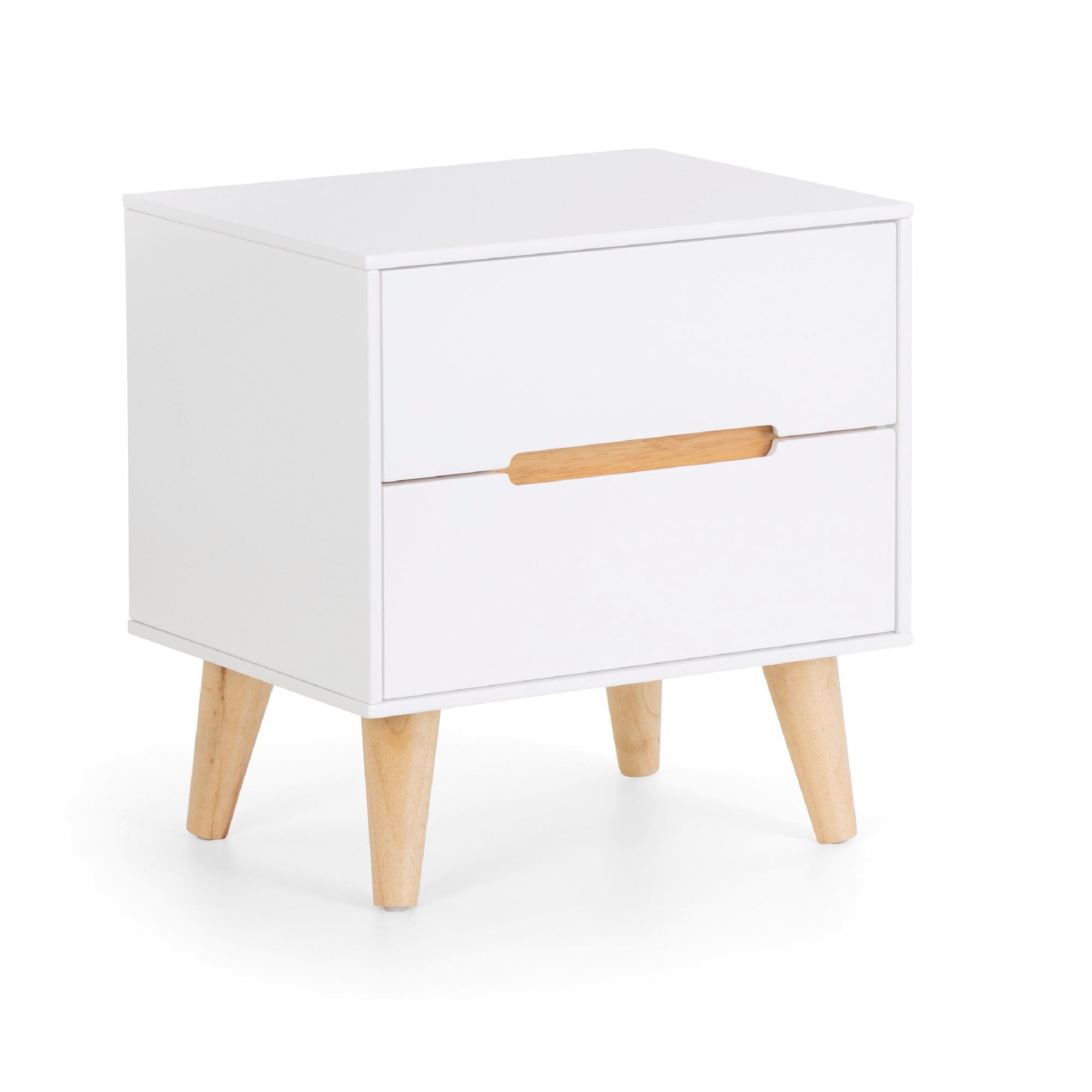 Alicia 2 Drawer Bedside - White