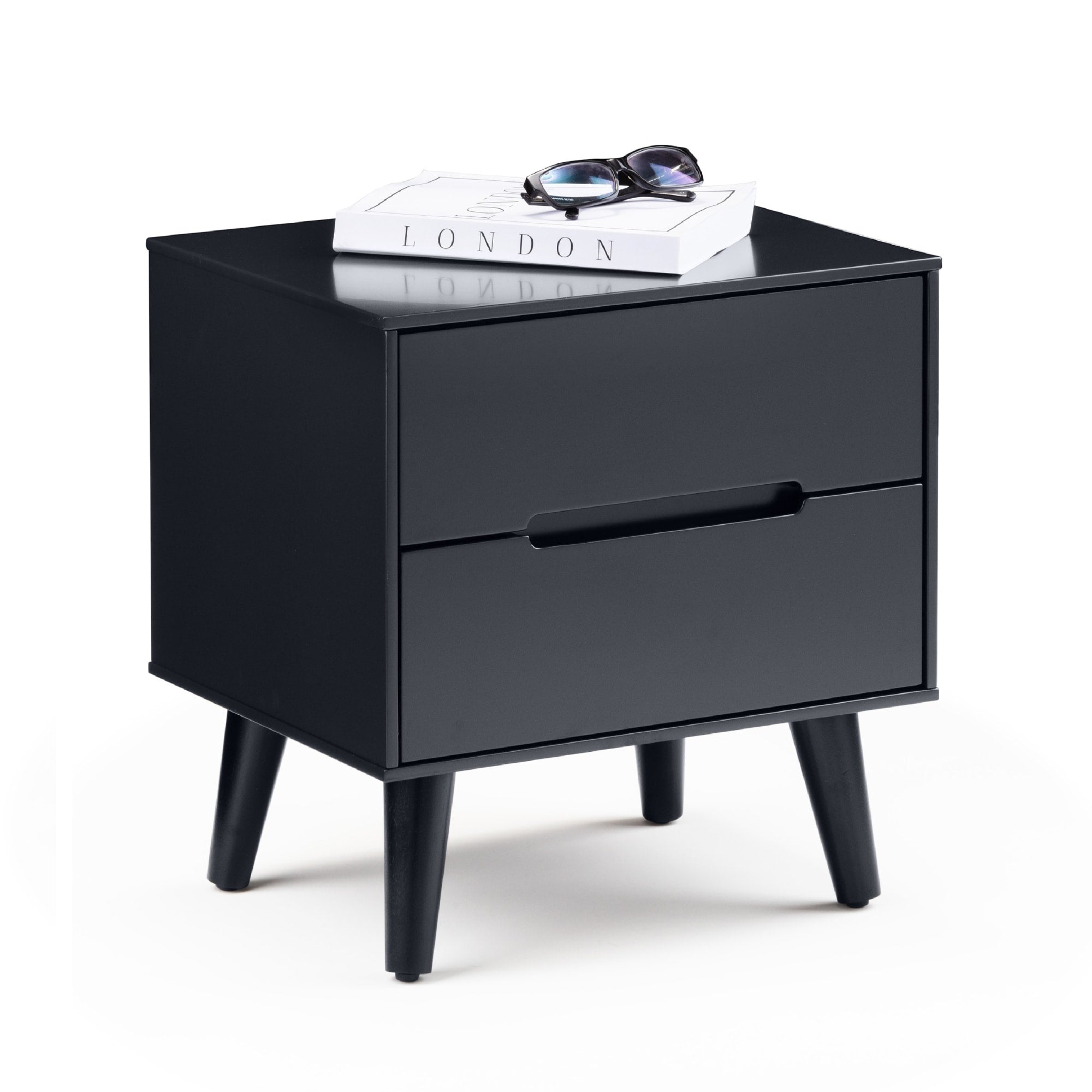 Alicia 2 Drawer Bedside - Anthracite