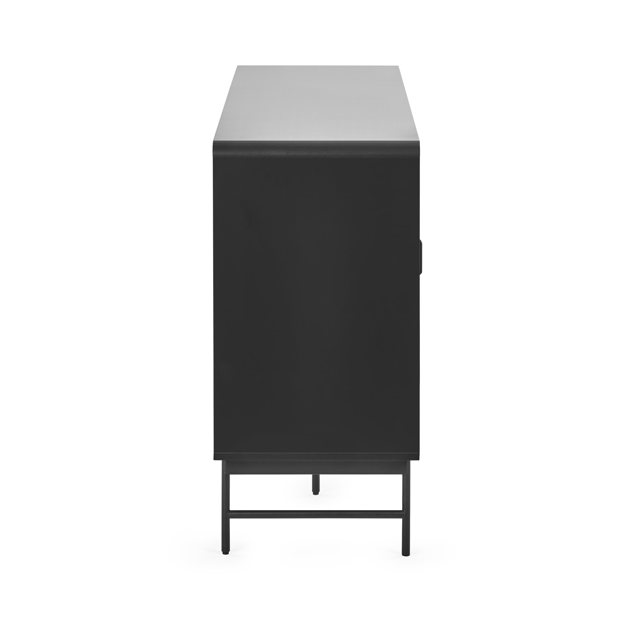 Alvin Black and Natural Wood���Effect Sideboard