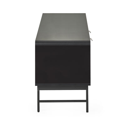 Alvin Black and Natural Wood���Effect 65" TV Unit