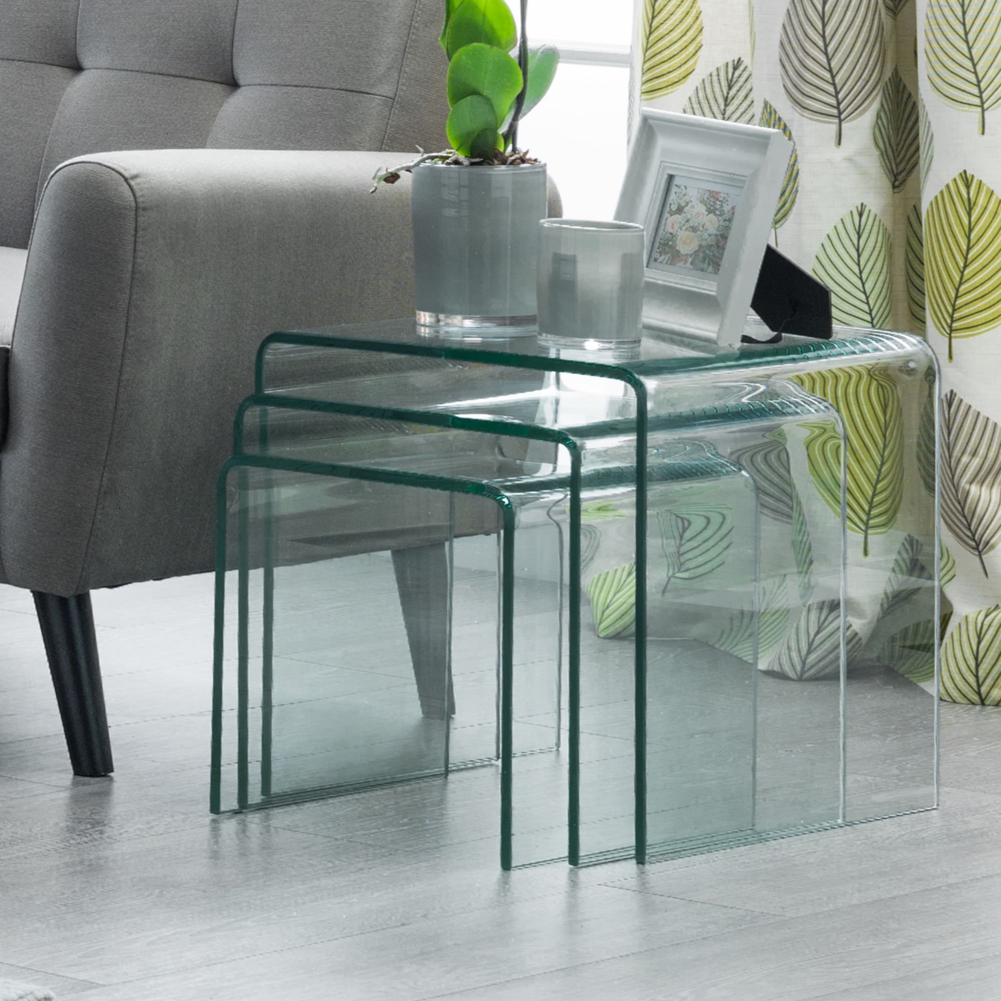 Amalfi Bent Glass Nest Of Tables