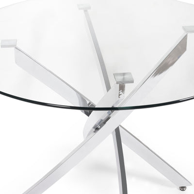 Anderson Round Glass Dining Table