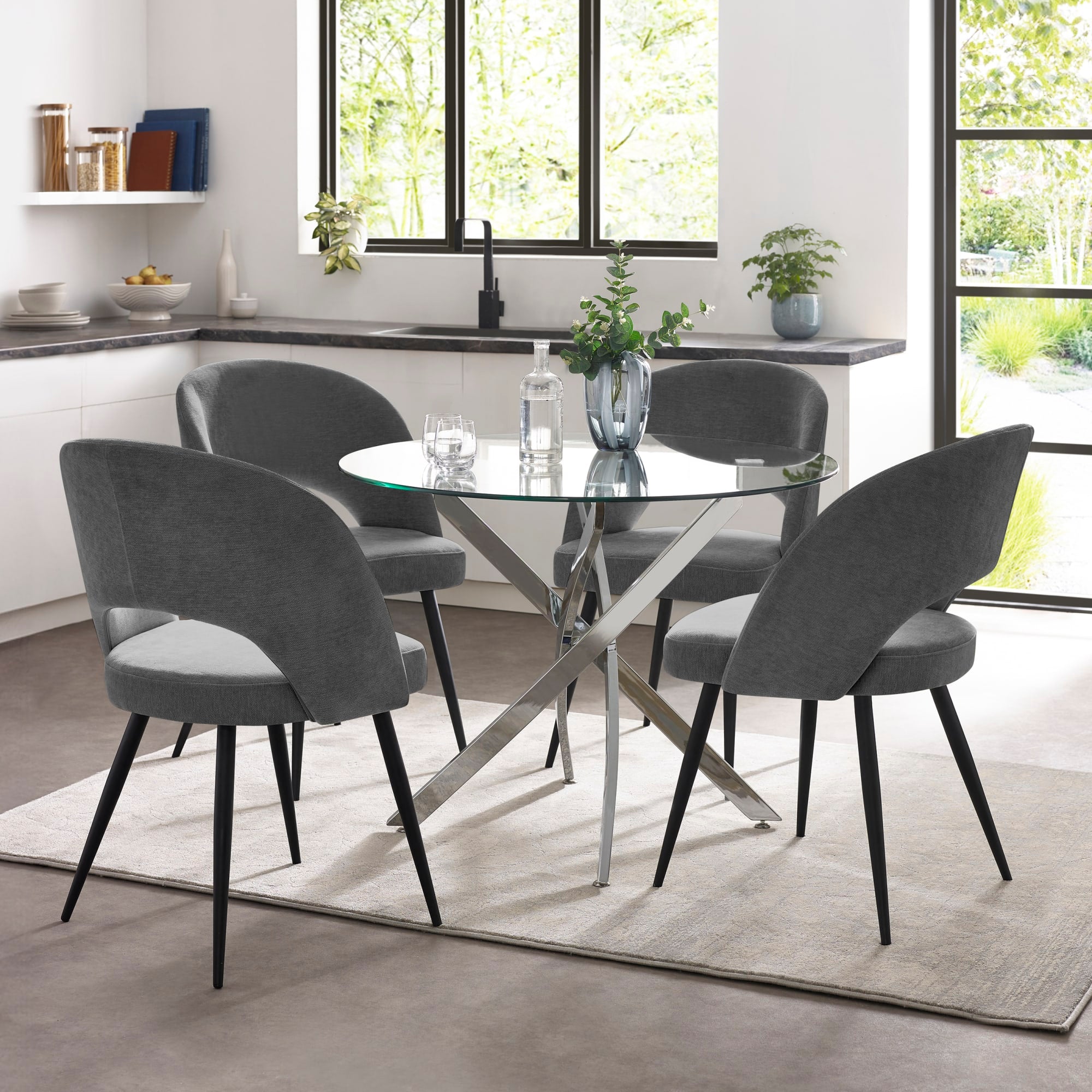 Anderson Round Glass Dining Table