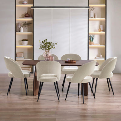 Artemis Curved Leg Walnut Dining Table