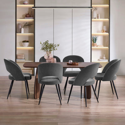Artemis Curved Leg Walnut Dining Table