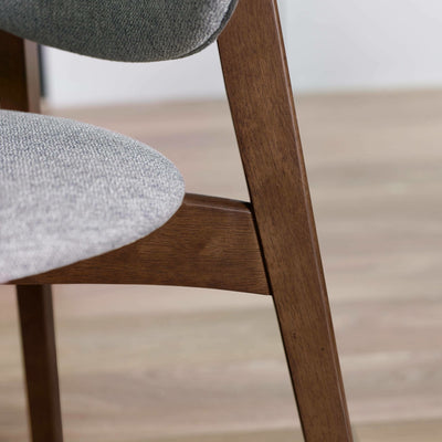Set of 2 Artemis Walnut and Grey Dining Chairs