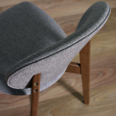 Set of 2 Artemis Walnut and Grey Dining Chairs