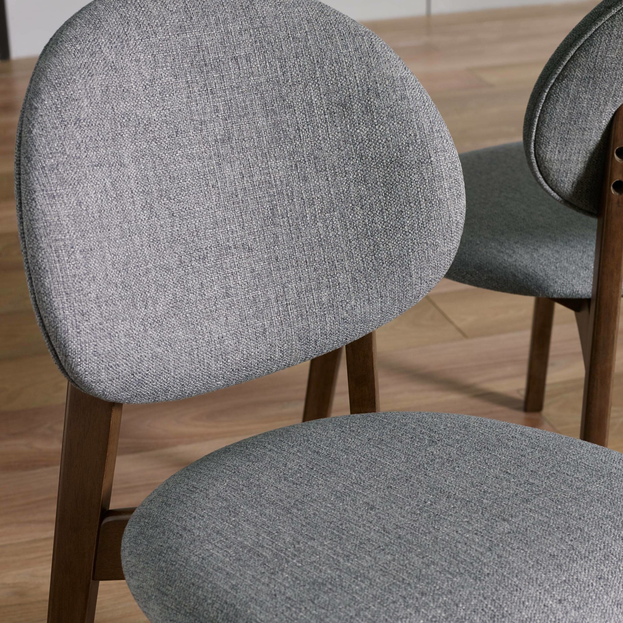 Set of 2 Artemis Walnut and Grey Dining Chairs