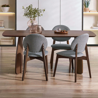 Set of 2 Artemis Walnut and Grey Dining Chairs
